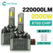 Chftsoan D Series LED Headlight Bulb D1S D2S D3S D4S Canbus Headlamp Super Bright 2000W Auto Headlight 6000K No Error Plug&Play - IFINDALL