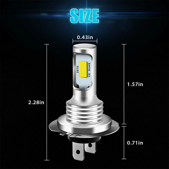 2Pcs H7 H4 Led Car Headlight  Super Bright CSP LED Headlight Fog DRL Bulbs Kit High Low Beam White - IFINDALL