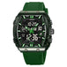 New LOQNCE  98003 Male montre homme Hour Sport Watches Digital Double Time Chronograph Watch Mens LED Week Display Wristwatches - IFINDALL