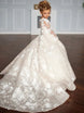 Flower Girl Dress Bows Children's First holy Communion Dress Princess Formal Tulle Ball Gown Wedding Party - IFINDALL