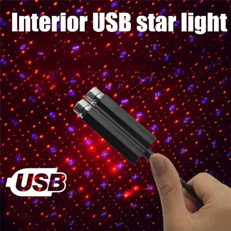USB Car Roof light LED Babysbreath Atmosphere light Ambient LED Projection lamp LED Starry Sky Night Light Car Decorative light - IFINDALL