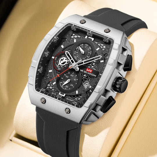 2025 New VA VA VOOM Top Brand Men Watches Luxury Square Sports Quartz Watch Waterproof Multifunctional Chronograph Watch for Men - IFINDALL