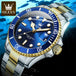 OLEVS Mens Quartz Watches Top Brand Luxury Business Waterproof Luminous Large Dial Men Wristwatches Sports Stainless Steel Watch - IFINDALL