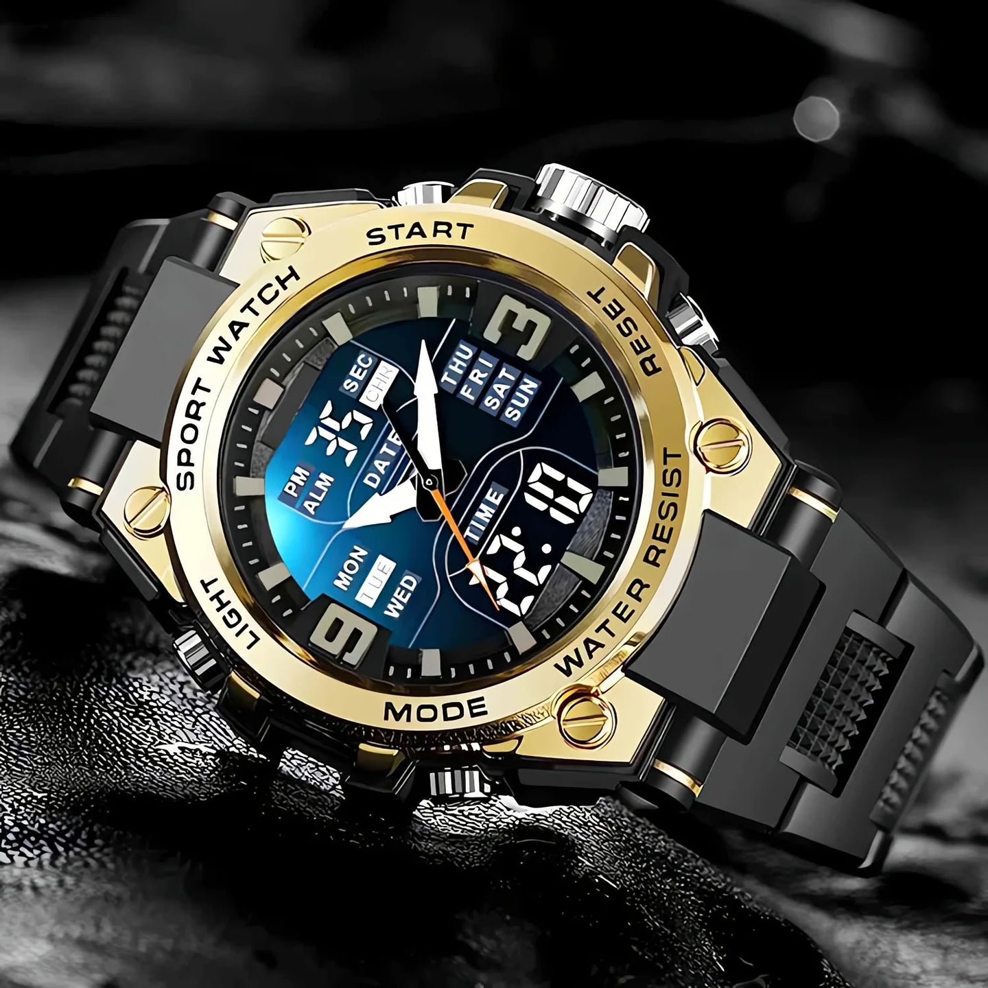 [Men's Digital Chronograph Watch] Multi-sport Chronograph Watch Men's Digital Quartz Watch With Alarm Luminous Date The Ideal Gi - IFINDALL