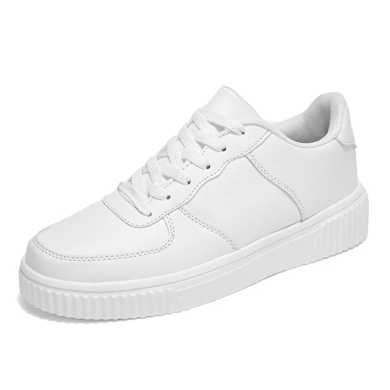 Cheap Plus Big Size 47 48 49 50 51 Skateboarding Shoes Men PU Leather Casual Shoes White Black Lightweight Dropshipping - IFINDALL