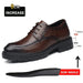 Men Dress Elevator Shoes Platform Breathable Lift Casual Business Luxury Genuine Leather Heightening Shoes 5/8/10CM Taller Male - IFINDALL