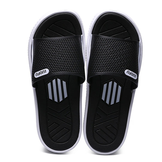 Flip Flops Sports Style Men's Slippers Summer Comfortable Breathable Casual Men's Sandals Home Bathroom Non-slip Male Slippers - IFINDALL