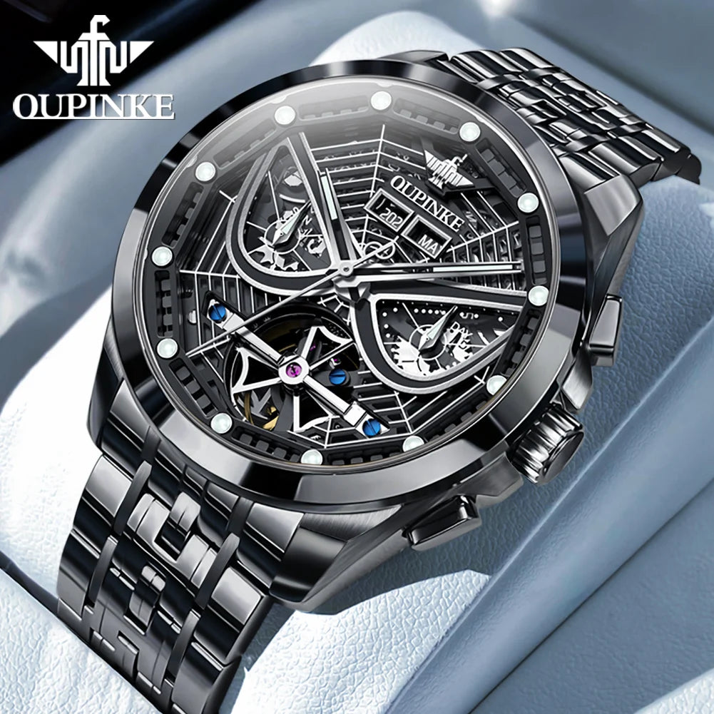 OUPINKE 3250 Luxury Hollow out Men Automatic Mechanical Watch Fashion Original Sports Deep Waterproof Luminous Men Watch Reloj - IFINDALL