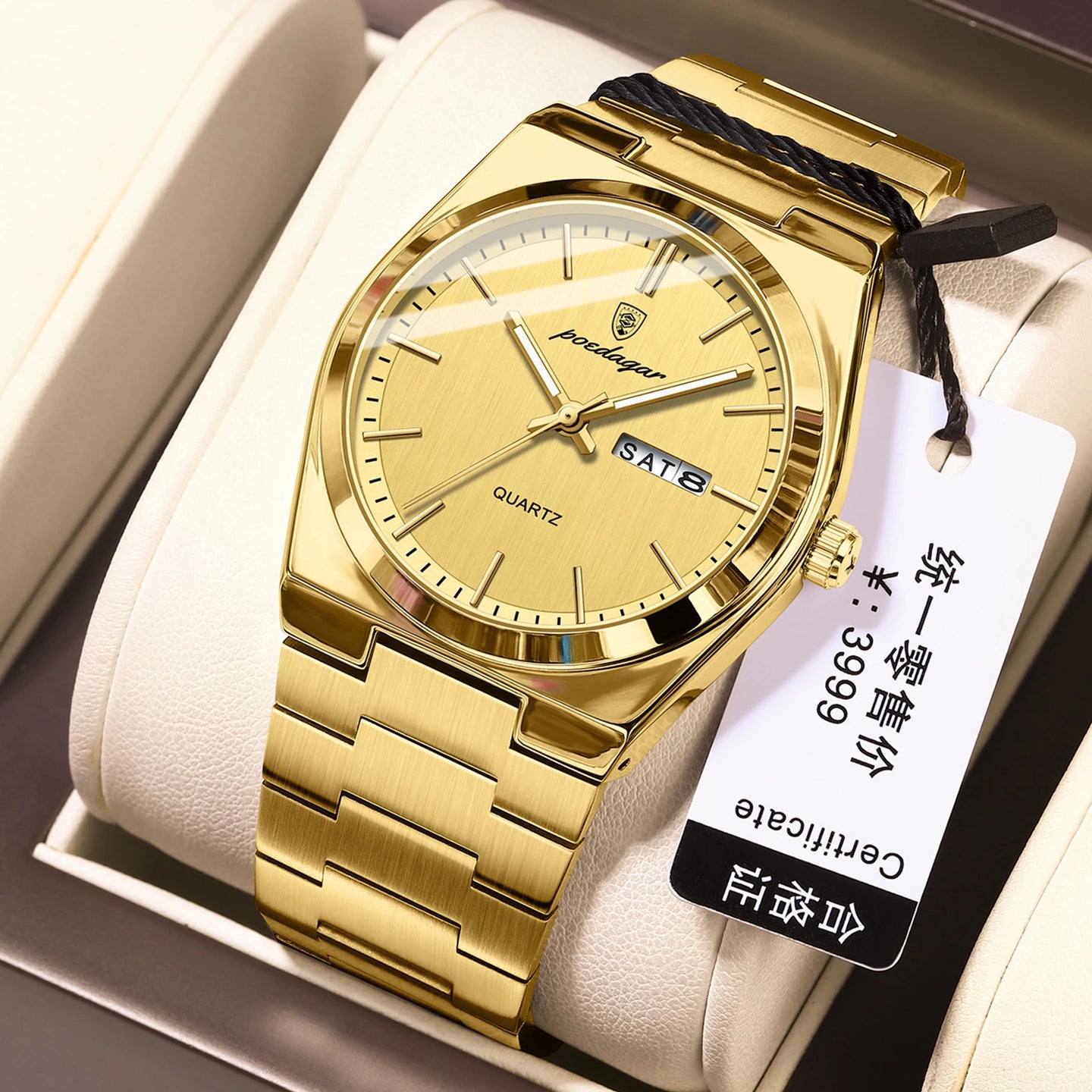 POEDAGAR Fashion Men's Watches Simple Trend Original Quartz Watch for Man Waterproof Stainless Steel Wristwatch Luminous Date - IFINDALL