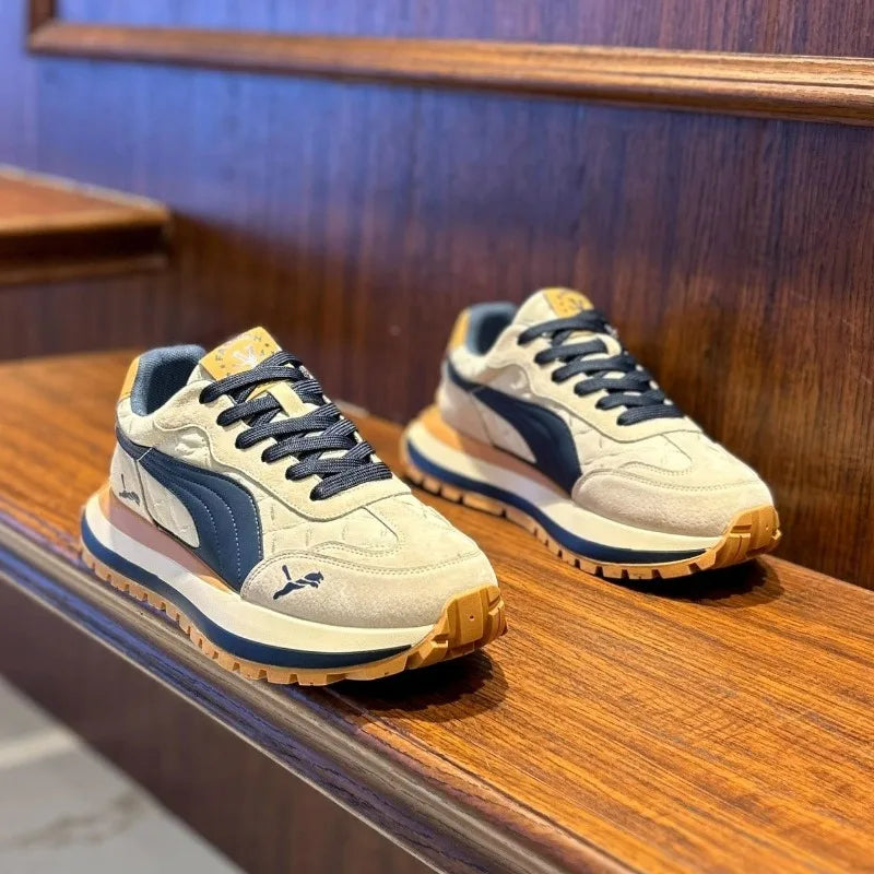 Casual Shoes Men's Sports Shoes Summer Casual Thick Soled Men's Shoes Soft and Comfortable Non-slip Outdoor Fashion Board Shoes - IFINDALL