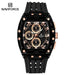 NAVIFORCE Men's Watch Quartz Chronograph Fashion Clock Waterproof Silicone Tape Watches for Man Date Display Sports Wristwatches - IFINDALL