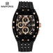 NAVIFORCE Men's Watch Quartz Chronograph Fashion Clock Waterproof Silicone Tape Watches for Man Date Display Sports Wristwatches - IFINDALL