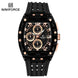 NAVIFORCE Men's Watch Quartz Chronograph Fashion Clock Waterproof Silicone Tape Watches for Man Date Display Sports Wristwatches - IFINDALL