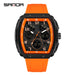Men Sports Digital Wrist Watches For Male Clock Dual Display Man Tonneau Watches Chronograph Luminous Silicone Band Dropship - IFINDALL