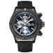 Automatic Mens Watch Self Wind Mechanical Canvas Style Genuine Black Blue Leather Multifunction Date Month Luminous Watches - IFINDALL