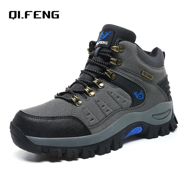 Trendy Classic Men Ankle Boots Wear Resisting Hiking Shoes Cow Suede Men Boot Comfortable Walking Sneaker For Man Tactical Shoes - IFINDALL