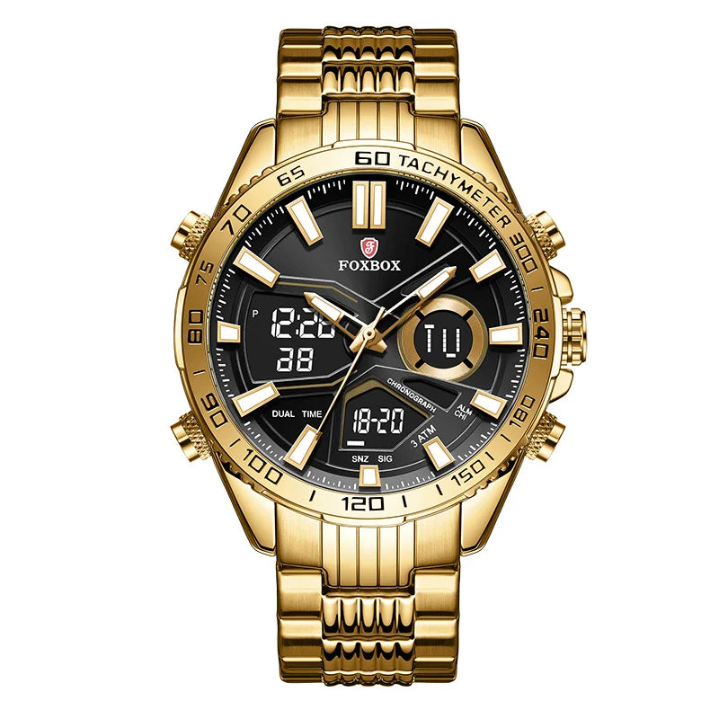 LIGE Watches For Men Luxury Brand Sport Quartz Wristwatch Waterproof Military Steel Men Watch Digital Clock Relogio Masculino - IFINDALL