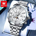 OLEVS 3675 Mens Watch Original Multifunctional Chronograph Quartz Watch Moon Phase Watches For Men Waterproof Mens Gifts Reloj - IFINDALL