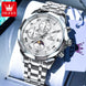 OLEVS 3675 Mens Watch Original Multifunctional Chronograph Quartz Watch Moon Phase Watches For Men Waterproof Mens Gifts Reloj - IFINDALL