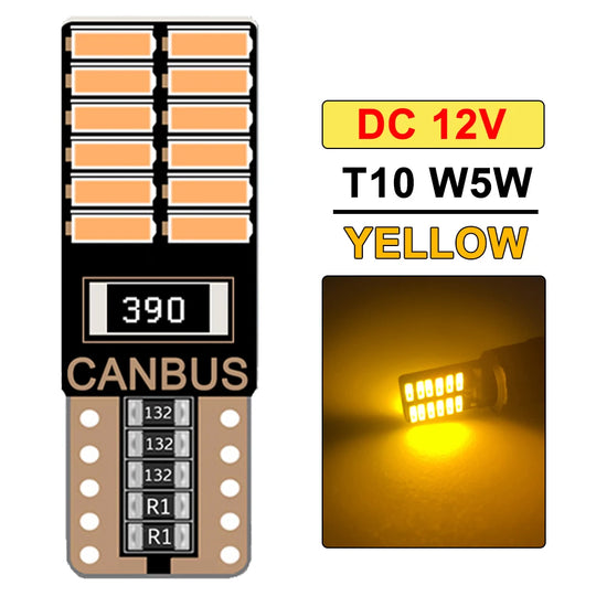 2-20 PCS T10 W5W LED Bulb Canbus 12V 24V 6500K White Super Bright Car Interior Dome Door Trunk License Plate Wedge Side Lights - IFINDALL