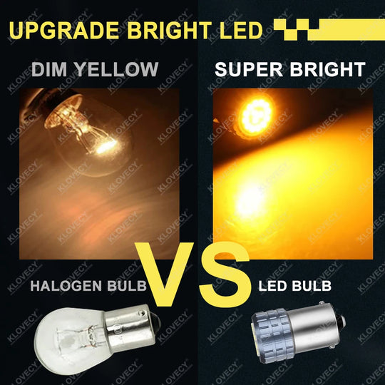 2/4/6/8/10/20 PCS P21W 1156 BA15S 1157 BAY15D LED Bulbs For Car Turn Signal Parking Brake Lights 12V 2016-15SMD White Amber Red - IFINDALL