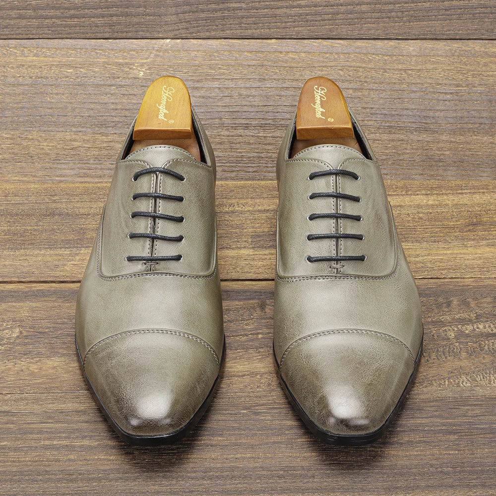 Dress shoes man Stylish Gentleman's comfortable high Quality business oxford shoes for men - IFINDALL