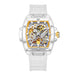 Luxury men's watch onola plastic transparent hollow full automatic mechanical watches men waterproof clock - IFINDALL