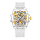Luxury men's watch onola plastic transparent hollow full automatic mechanical watches men waterproof clock - IFINDALL