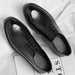 New Luxury Men's Brogues Leather Elevator Shoes Man Height Increase Insole 8cm/10cm Black Formal Business Wedding Work Men Shoes - IFINDALL