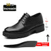 New Luxury Men's Brogues Leather Elevator Shoes Man Height Increase Insole 8cm/10cm Black Formal Business Wedding Work Men Shoes - IFINDALL
