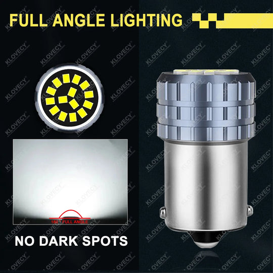 2/4/6/8/10/20 PCS P21W 1156 BA15S 1157 BAY15D LED Bulbs For Car Turn Signal Parking Brake Lights 12V 2016-15SMD White Amber Red - IFINDALL