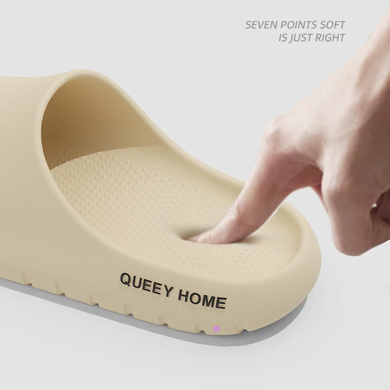Queeyhome Men Slippers EVA Thick Soled Soft Sandals New Summer Fashion Non Slip Indoor Outdoor Beach Women Shoes - IFINDALL