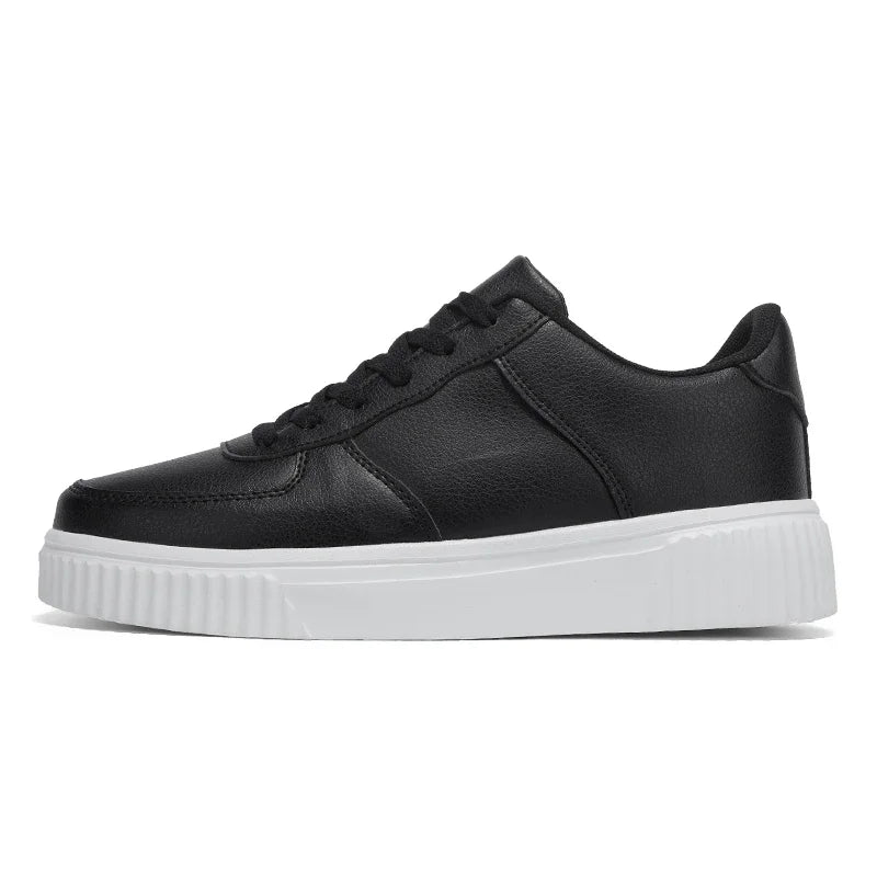 Cheap Plus Big Size 47 48 49 50 51 Skateboarding Shoes Men PU Leather Casual Shoes White Black Lightweight Dropshipping - IFINDALL