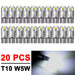 2-20 PCS T10 W5W LED Bulbs 12V Super Bright 3030 2SMD 7000K White Car Interior Dome Map Door Courtesy Dash License Plate Lights - IFINDALL