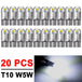 2-20 PCS T10 W5W LED Bulbs 12V Super Bright 3030 2SMD 7000K White Car Interior Dome Map Door Courtesy Dash License Plate Lights - IFINDALL