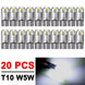 2-20 PCS T10 W5W LED Bulbs 12V Super Bright 3030 2SMD 7000K White Car Interior Dome Map Door Courtesy Dash License Plate Lights - IFINDALL