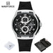New NAVIFORCE Sports Silicone Strap Male Chronograph Quartz Calendar Men's Watches Casual Wild Waterproof Man Wristwatch NF8051T - IFINDALL