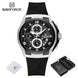 New NAVIFORCE Sports Silicone Strap Male Chronograph Quartz Calendar Men's Watches Casual Wild Waterproof Man Wristwatch NF8051T - IFINDALL