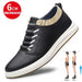 Men's genuine leather sneakers elevator shoes breathable height increasing shoes men luxury 6cm 8cm white casual lift skateboard - IFINDALL