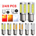 2/4/8 PCS Car LED Bulb P21W 1156 BA15S P21/5W BAY15D 1157 12V 7000K White Turn Signal Brake Backup Reverse Parking Lights Lamps - IFINDALL