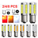 2/4/8 PCS Car LED Bulb P21W 1156 BA15S P21/5W BAY15D 1157 12V 7000K White Turn Signal Brake Backup Reverse Parking Lights Lamps - IFINDALL