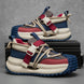 Chunky Sneaker Men Designer Sport Shoes Fashion Casual Microfiber Leather Fabric Breathable Height Increased Flat Platform Shoes - IFINDALL