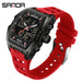 SANDA Men Electronic Watch Big Dial Sports LED Analog Digital Chronograph Military Dual Display Man Wristwatch relogio masculino - IFINDALL