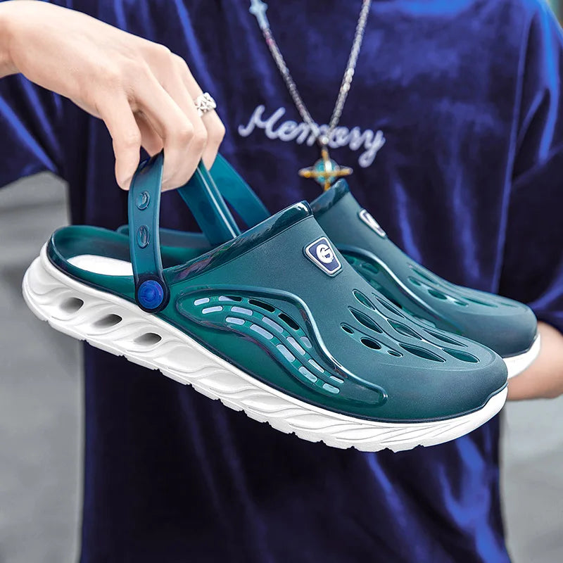 Men's Casual Sandals Breathable Comfortable Versatile Men's Slippers Fashionable Trendy Non Slip Flat Shoes for Men Slippers - IFINDALL