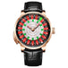 HAEMMER  New Men's Mechanical Watch Diamond Face NH35 Watch Men's Push Button Roulette Rotating Sapphire Glass Watch Waterproof - IFINDALL