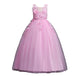 Beautiful Long Flower Girl Dress For Girls Elegant Burgundy Pink Green White Kids Wedding Party Gowns Long Communion Dresses - IFINDALL