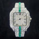Luxury Full Diamond Watch for Men Fashion Green Iced Out Bling Square Watches Hip Hop Rap Jewelry Relogio Masculino Dropshipping - IFINDALL