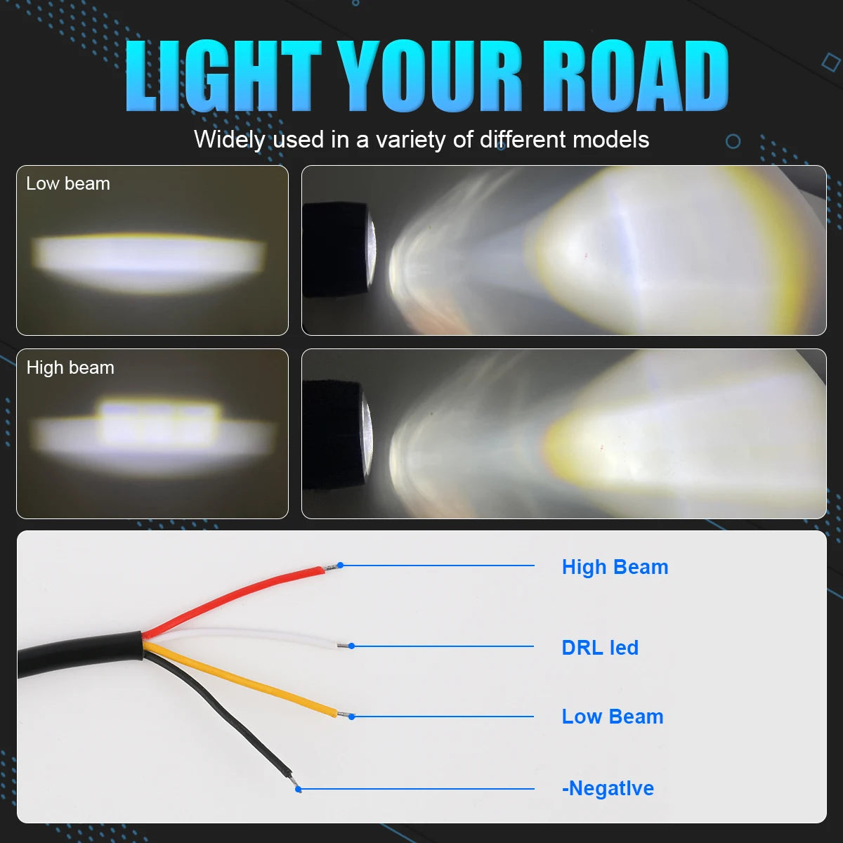 NLpearl 3inch LED Work Light Square Round Car Headlight Halo For Motorcycle Jeeps ATV SUV 12V 24V Angel Eyes Driving Lights - IFINDALL