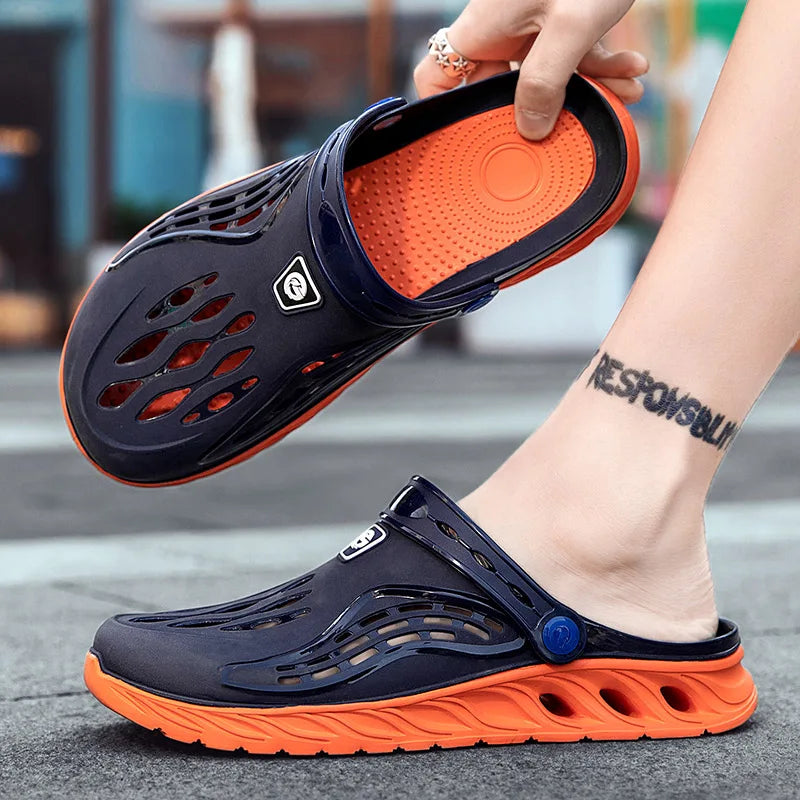 Men's Casual Sandals Breathable Comfortable Versatile Men's Slippers Fashionable Trendy Non Slip Flat Shoes for Men Slippers - IFINDALL