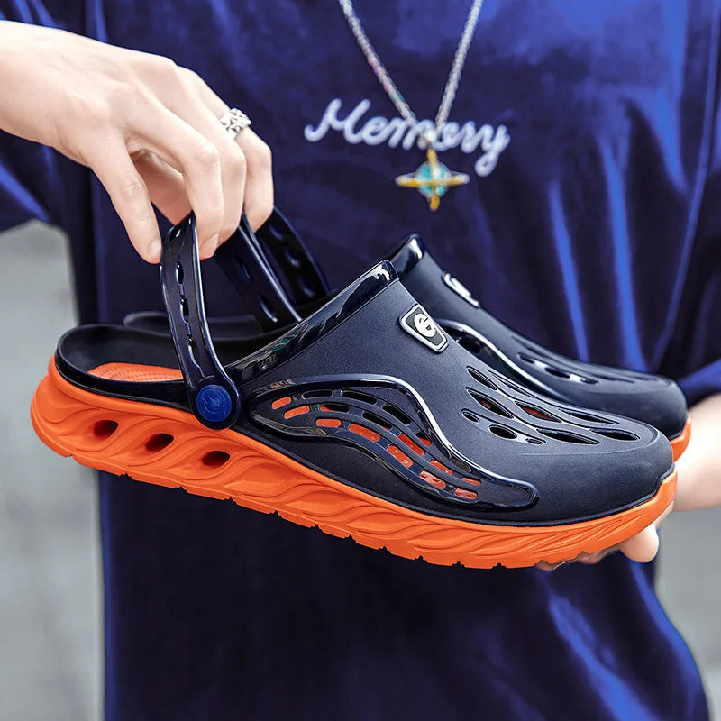 Men's Casual Sandals Breathable Comfortable Versatile Men's Slippers Fashionable Trendy Non Slip Flat Shoes for Men Slippers - IFINDALL